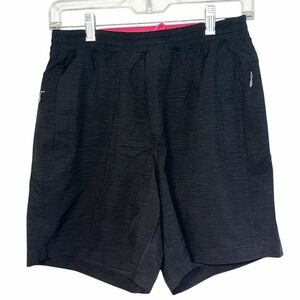 Bird Dogs Mens Athletic Shorts Black Size S Elastic Waist Zipper Pockets Workout